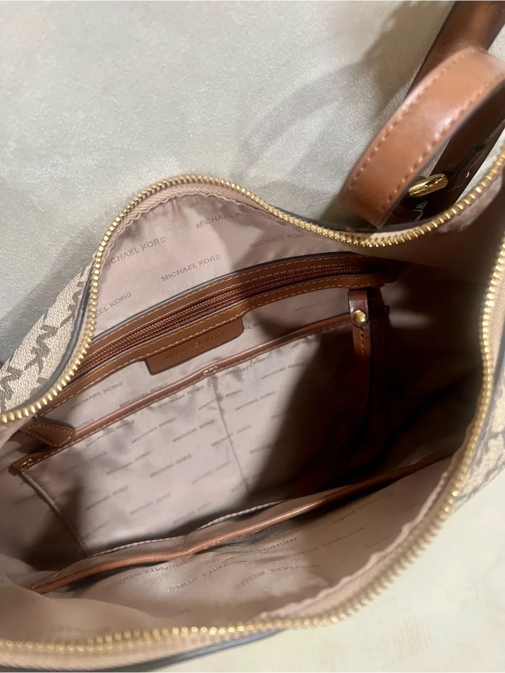 Michael Kors logo canvas strap